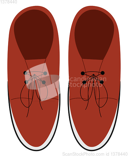 Image of A pair of shoes, vector or color illustration.