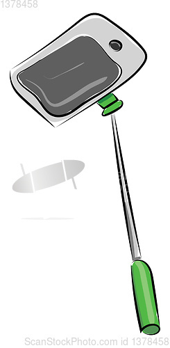 Image of Selfie stick, vector or color illustration.