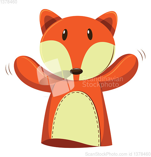 Image of Toy fox, vector or color illustration.