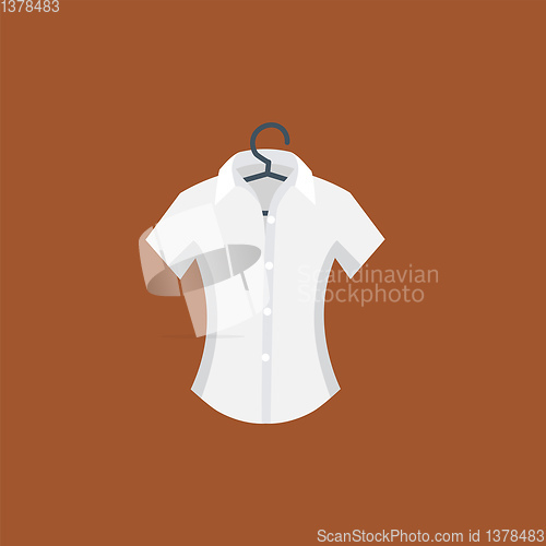 Image of Shirt in hanger, vector or color illustration.