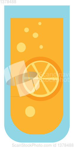 Image of Fresh lemon juice vector or color illustration