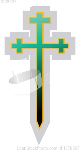 Image of Blue and green symbol of an Aaronic Order Church vector illustra
