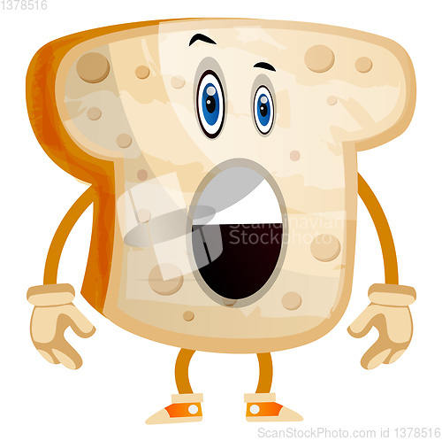 Image of Toast illustration vector on white background