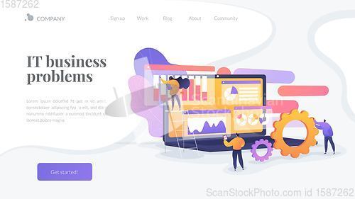 Image of Business analysis landing page concept