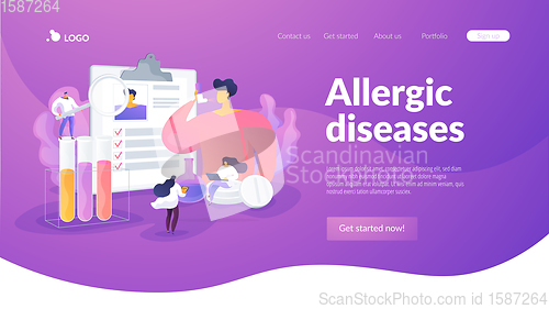 Image of Allergic diseases landing page concept