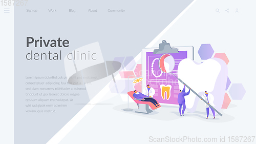 Image of Private dentistry landing page concept