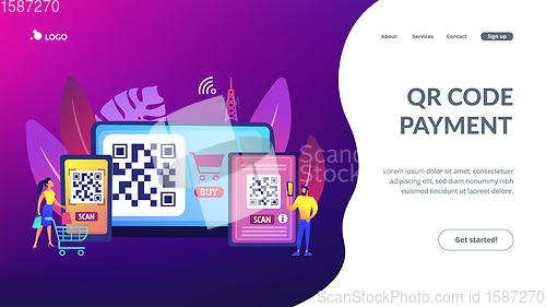 Image of QR code concept landing page