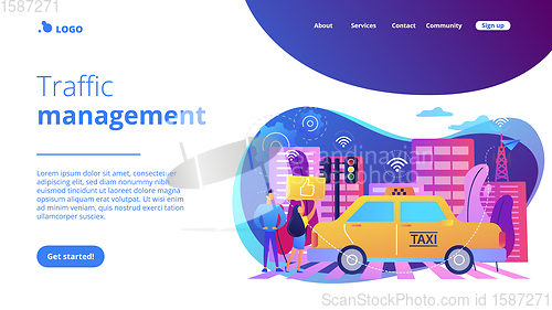 Image of Intelligent transportation system concept landing page.