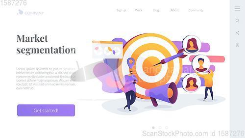 Image of Target audience landing page concept