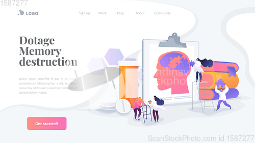 Image of Alzheimer disease landing page concept