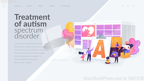 Image of Autism center landing page concept