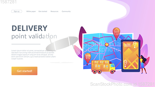 Image of Delivery point concept landing page