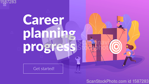 Image of Career development landing page template.