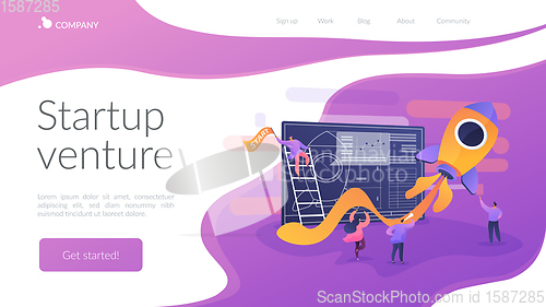 Image of Start up landing page concept