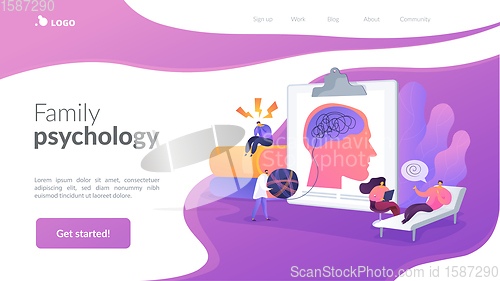 Image of Psychologist service landing page concept