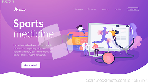 Image of Sport medicine landing page concept