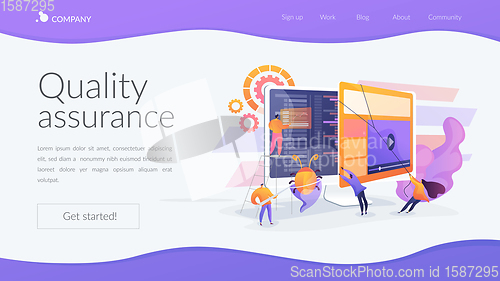 Image of Software testing landing page concept