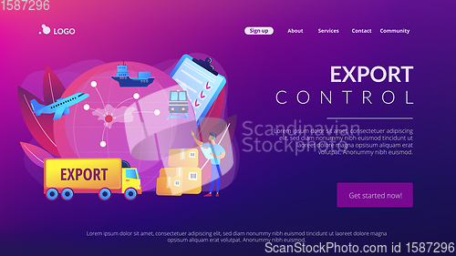 Image of Export control concept landing page