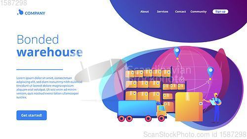 Image of Transit warehouse concept landing page