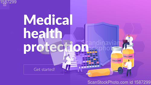 Image of Vaccination program landing page concept