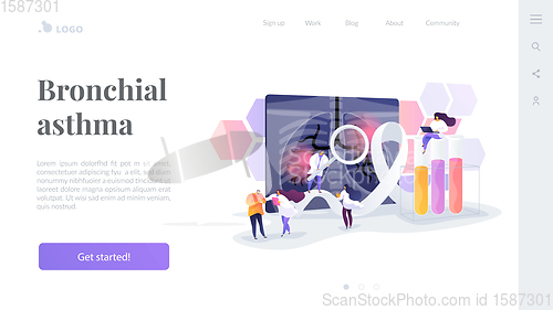 Image of Lung cancer landing page concept