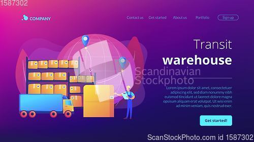 Image of Transit warehouse concept landing page