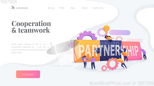 Image of Partnership landing page concept
