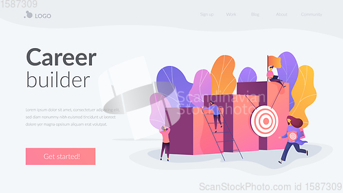 Image of Career development landing page template.