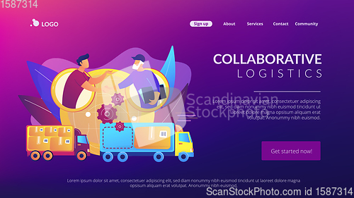 Image of Collaborative logistics concept landing page