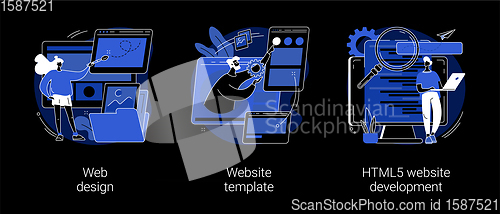 Image of Website building service abstract concept vector illustrations.