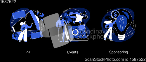 Image of Company public relations abstract concept vector illustrations.