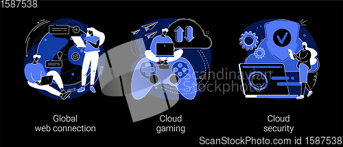 Image of Global web connection abstract concept vector illustrations.