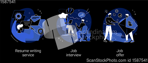 Image of Employment process abstract concept vector illustrations.