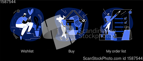 Image of Online shopping abstract concept vector illustrations.