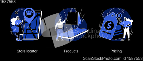 Image of E-commerce website abstract concept vector illustrations.