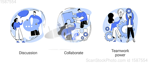 Image of Effective team-working abstract concept vector illustrations.