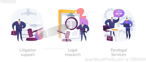 Image of Legal outsourcing abstract concept vector illustrations.