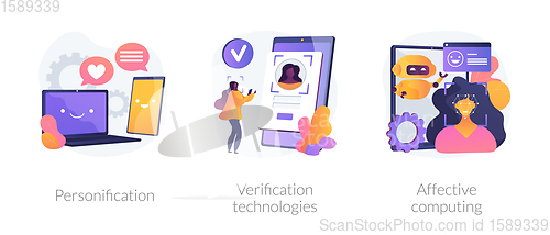 Image of Data access and user experience abstract concept vector illustrations.