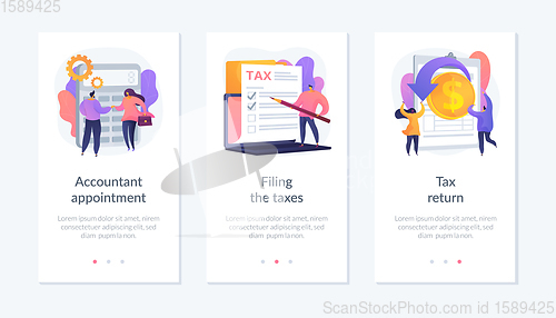 Image of Accountant appointment app interface template.