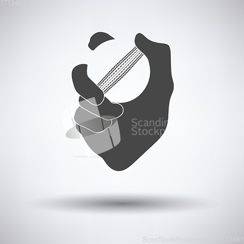 Image of Hand holding cricket ball icon