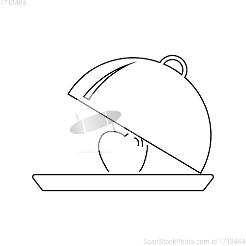 Image of Icon of Apple inside cloche 