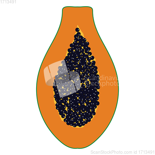 Image of Flat design icon of Papaya in ui colors.
