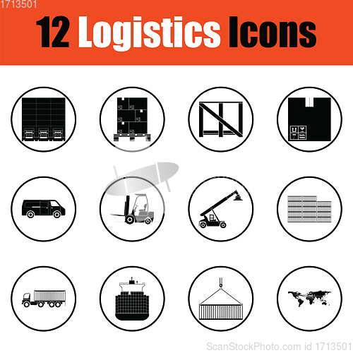 Image of Logistics icon set