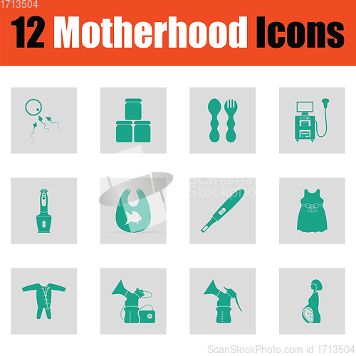 Image of Motherhood icon set