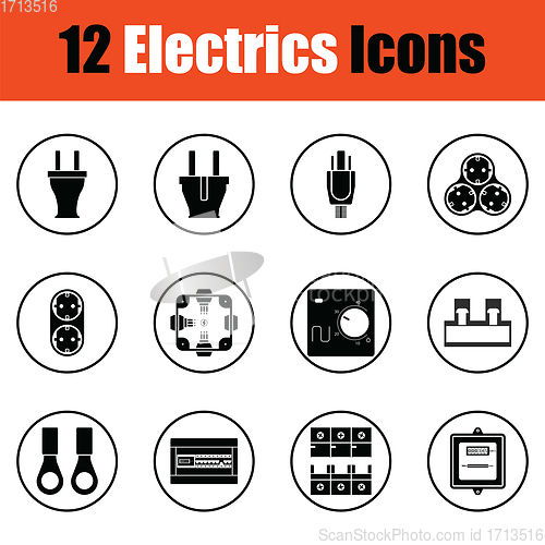 Image of Electrics icon set