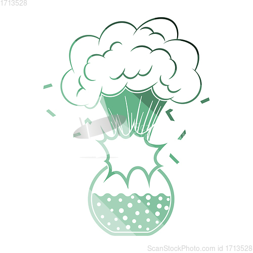 Image of Icon explosion of chemistry flask