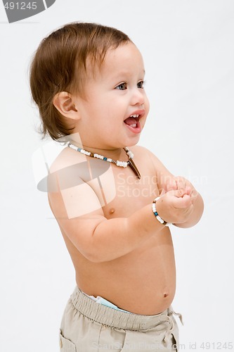 Image of Topless toddler boy