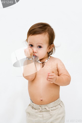 Image of Topless toddler boy