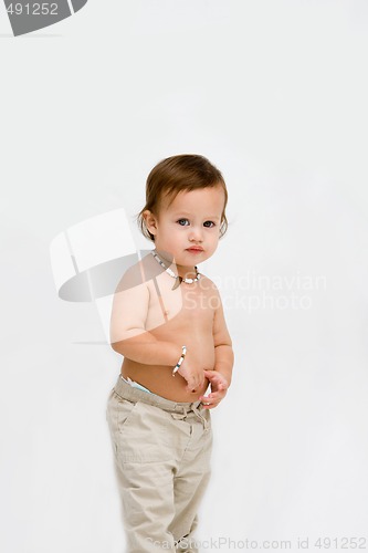 Image of Topless toddler boy