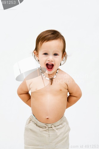 Image of Topless toddler boy